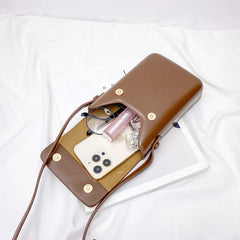 Solid Small Cellphone Crossbody Bag Casual Mini Shoulder Bag