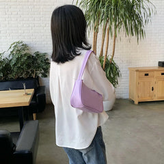 Soft Leather Small Shoulder Bag Casual Sling Handbags for Women