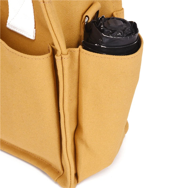 Large Canvas Handbag Vintage Tote Bag Female Portable Business Briefcase