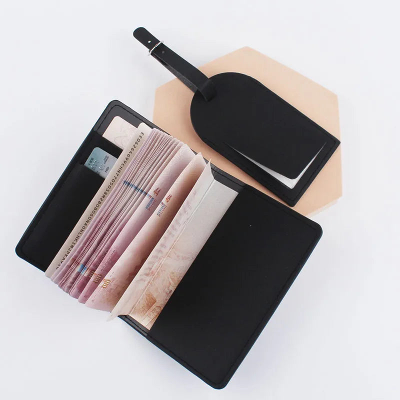 Passport Holder Map Slim Personalized Wallet PU Leather