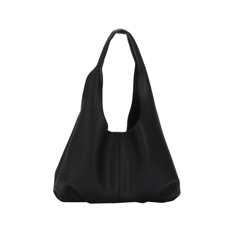 Women's Leather Shoulder Tote Bag - Large Capacity Shopper Handbag