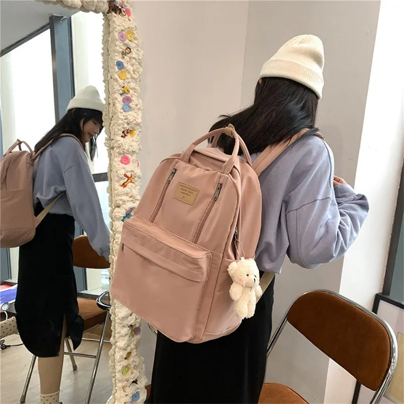 Female Backpack Women Canval School Bag For Teenage Girl Casual Shoulder Bag