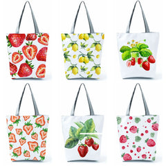 Fruit Printed Shoulder Bag Strawberry Casual Handbag