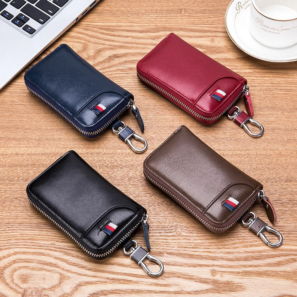 Leather Men Women Purses Wallets Changes Pouch Coins Purses