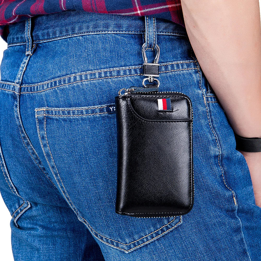 Leather Men Women Purses Wallets Changes Pouch Coins Purses