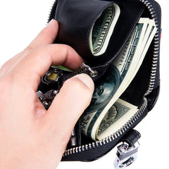 Leather Men Women Purses Wallets Changes Pouch Coins Purses