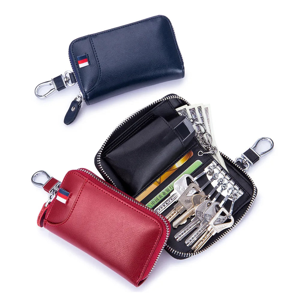 Leather Men Women Purses Wallets Changes Pouch Coins Purses