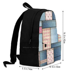 Stripes Lines Jeans Backpack For Men Women Girls