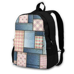 Stripes Lines Jeans Backpack For Men Women Girls