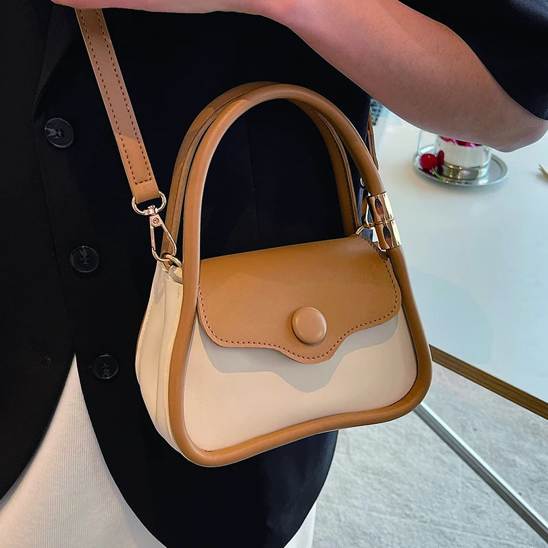 Khaki Women's Shoulder Bag Small Flap Crossbody Bag