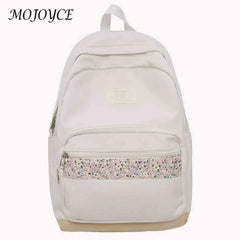 Floral Prints Laptop Bookbag Zipper Shoulder Rucksack for Teens
