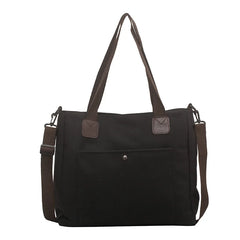 Large Capacity Canvas Shoulder Bag for Women Vintage Casual Crossbody