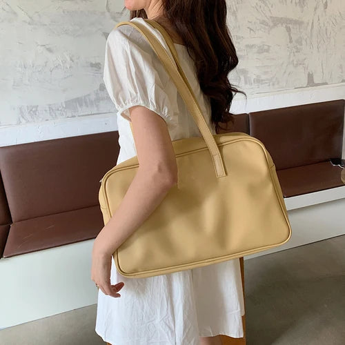Large Capacity Soft PU Leather Women's Casual Travel Tote