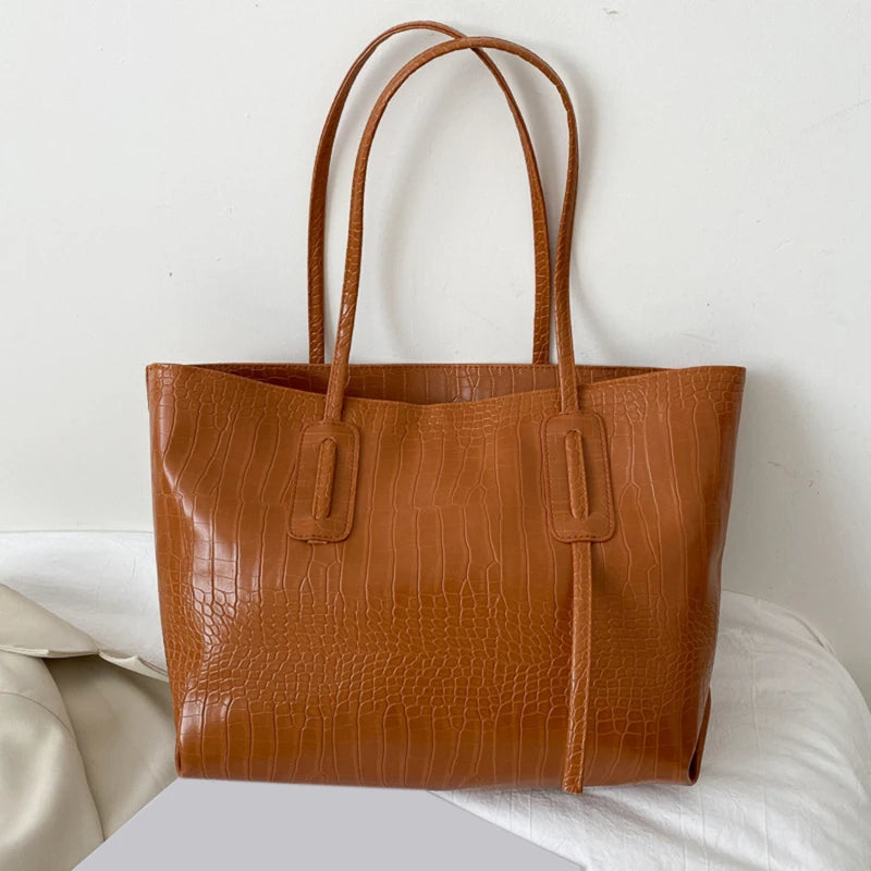 Large Capacity Women Handbags Solid Crossbody Bags PU Leather Tote Bags