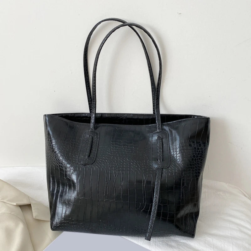 Large Capacity Women Handbags Solid Crossbody Bags PU Leather Tote Bags