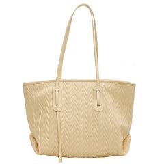 Large Capacity Women's PU Leather Braided Tote Bag