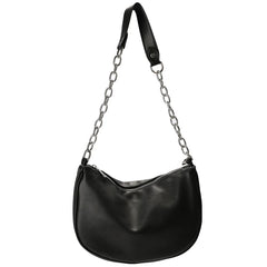 Leather Underarm Bag Messenger Bag with Zipper Shoulder Bag Handbag
