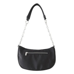Leather Underarm Bag Messenger Bag with Zipper Shoulder Bag Handbag