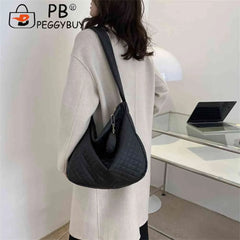 Nylon Quilted Messenger Bag for Women with Small Purse