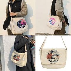 Wave Printed Envelope Bag Sweet Cartoon Girl Tote Shoulder Bag