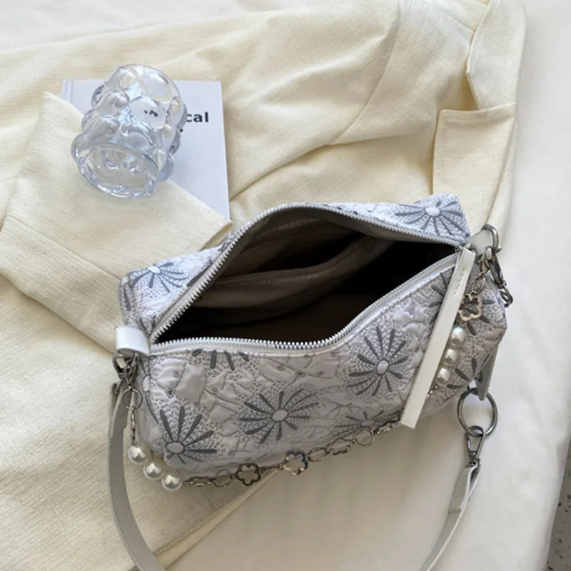 Casual Crossbody Bag for Women All Match Handbag Chain Shoulder Bag