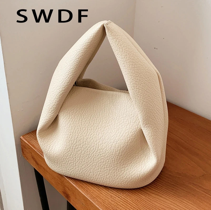 Soft PU Leather Tote Bag Women's Shoulder Crossbody Handbag Purse