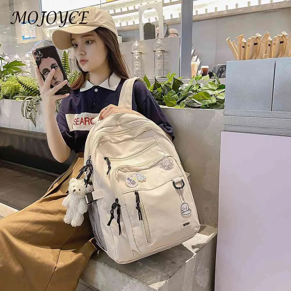 Nylon Backpacks Multi-pocket Casual Backpack Large Capacity for High School
