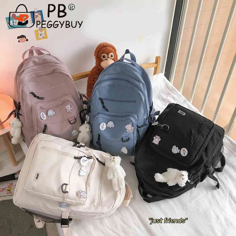 Nylon Backpacks Multi-pocket Casual Backpack Large Capacity