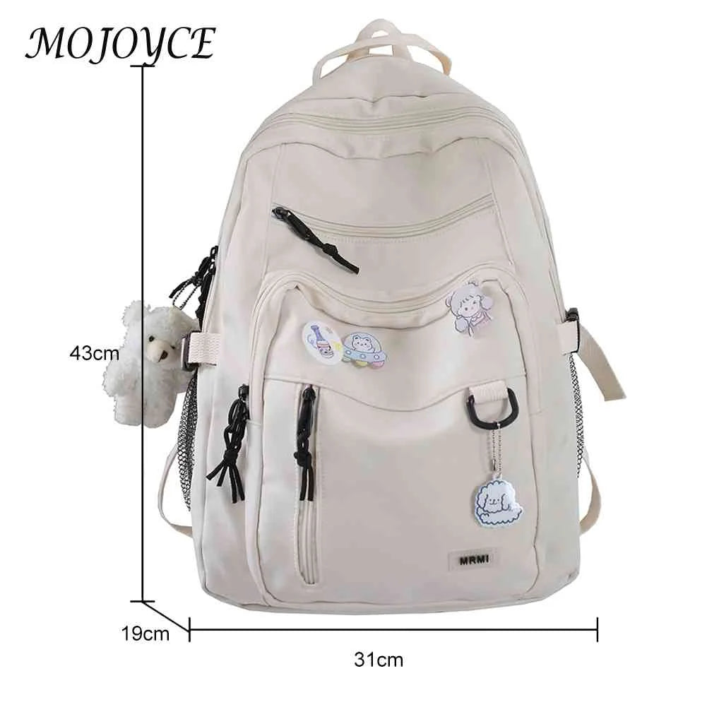 Nylon Backpacks Multi-pocket Casual College Large Capacity Backpack