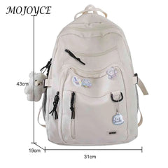 Nylon Backpacks Multi-pocket Casual College Large Capacity Backpack