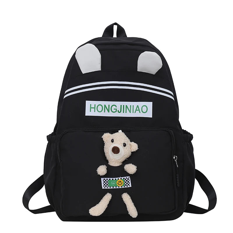 Nylon Women's Backpack Preppy Style School Bag Large Capacity Mochila