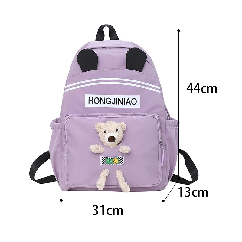 Nylon Women's Backpack Preppy Style School Bag Large Capacity Mochila