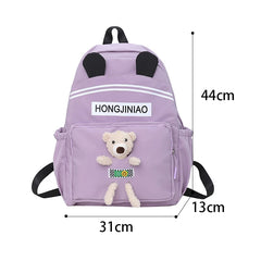 Nylon Women's Backpack Preppy Style School Bag Large Capacity Mochila