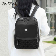 Oxford College Backpack Solid Casual Students Daypack Zipper