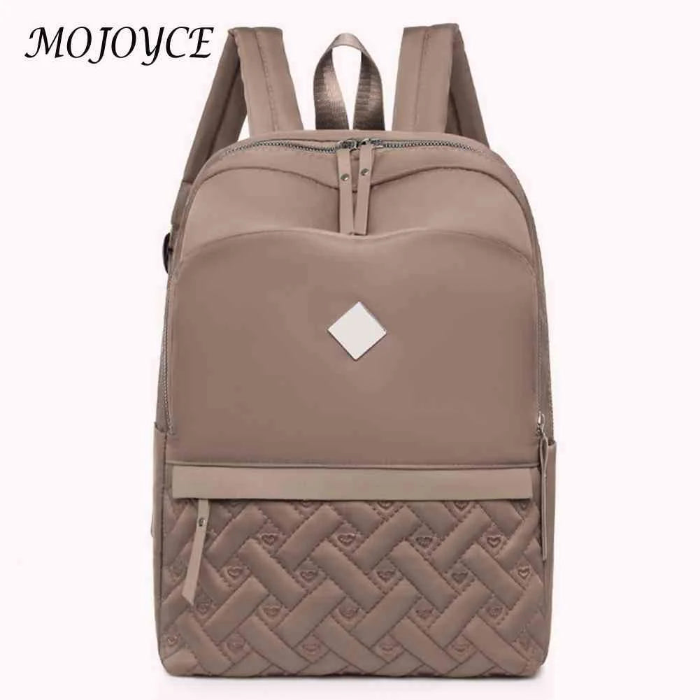 Oxford College Backpack Solid Casual Students Daypack Zipper