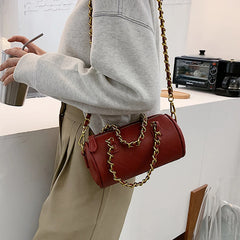 PU Leather Chain Crossbody Bag Winter Trending Shoulder Handbag