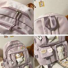 Portable Travel Bag Girls' Backpack School Bag Nylon