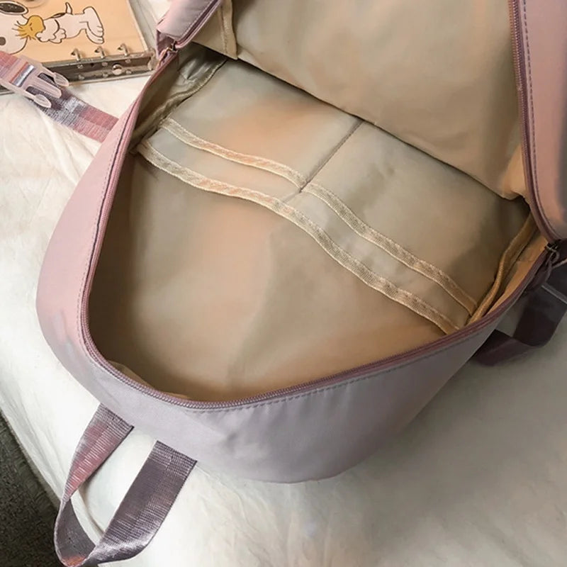 Portable Travel Bag Girls' Backpack School Bag Nylon