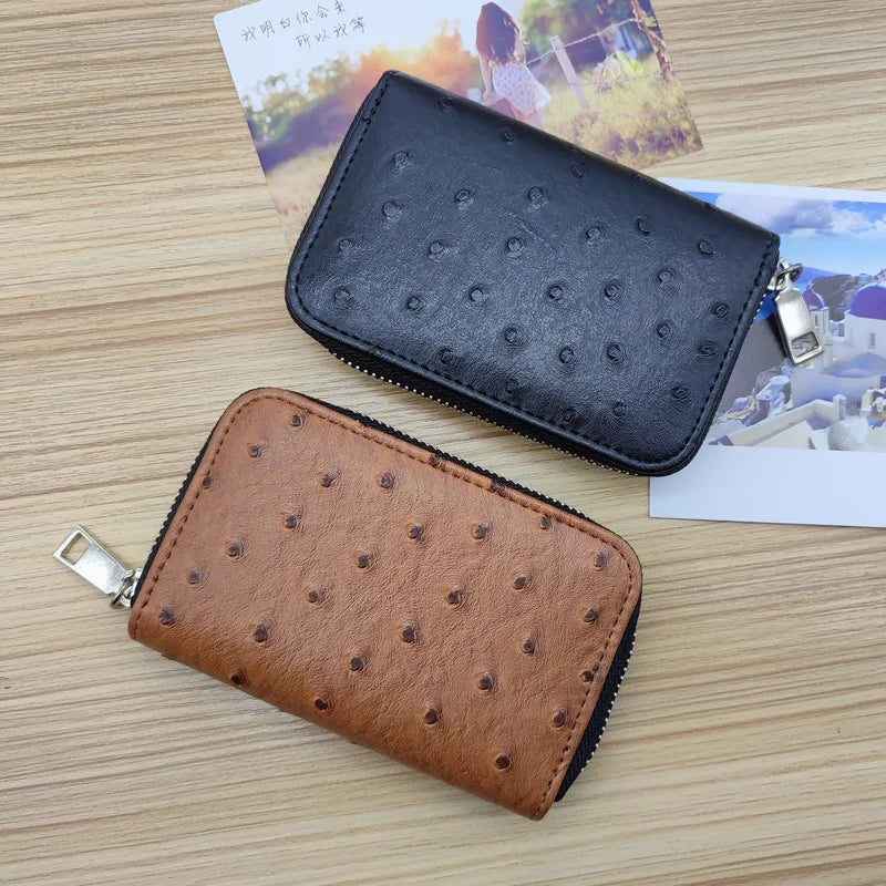 Leather Car Key Holder with Zipper, Key Organizer Set