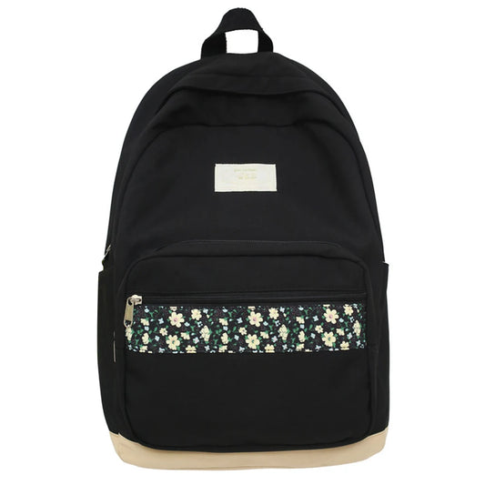 Floral Print School Bag for Teenagers Boys Girls