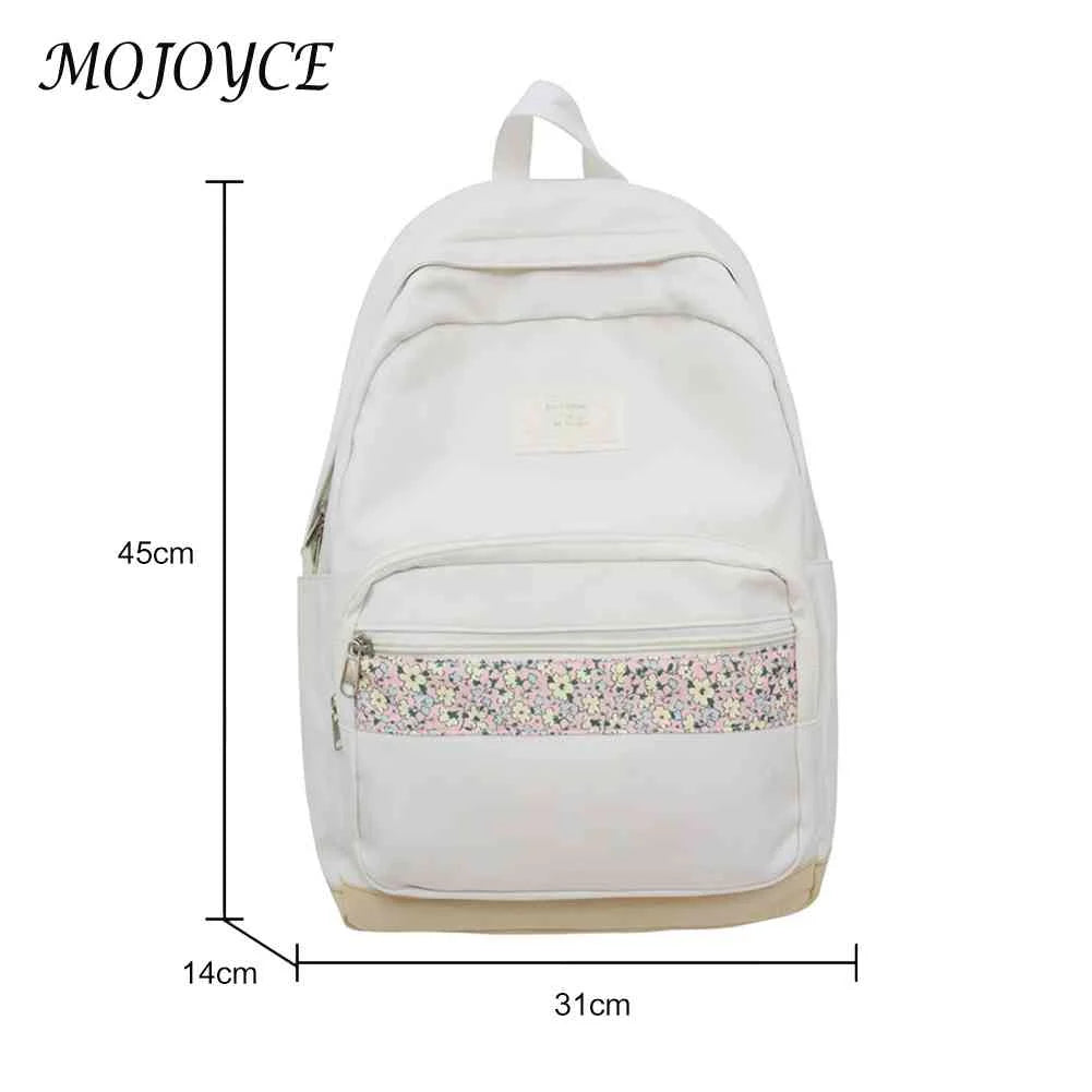 Floral Print School Bag for Teenagers Boys Girls