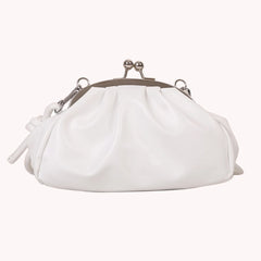 Shoulder Bag Metal Clip Buckle PU Satchels Bag Shell Shape Women Small Leather