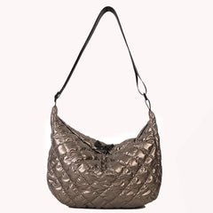 Quilted Shoulder Bag Rhombus Pattern Top-handle Bag