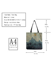 Japanese Style Ink Painting Tote Bag