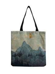 Japanese Style Ink Painting Tote Bag
