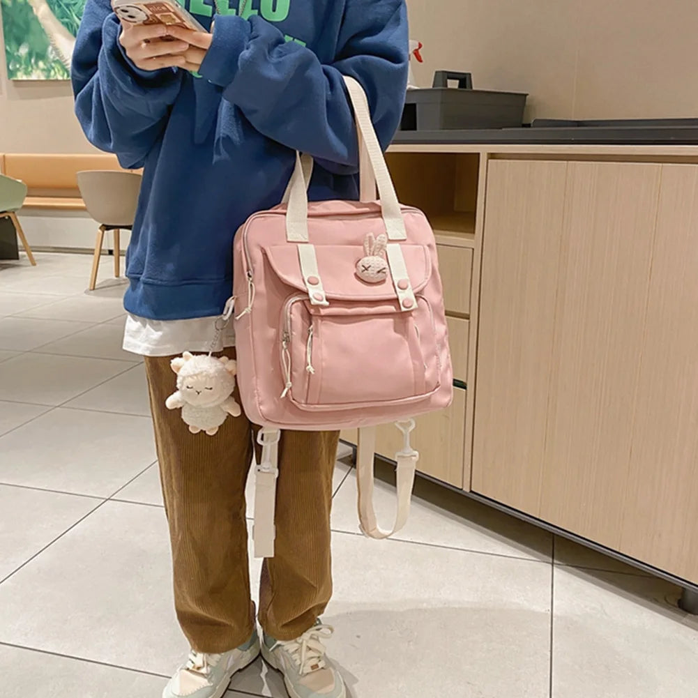 Small Fresh School Backpacks Retro Denim Nylon Daypack Softback Hiking Backpacks
