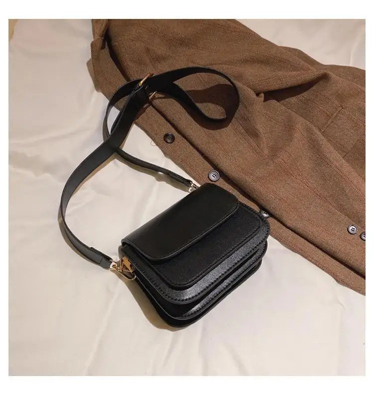 Square Shoulder Crossbody Bag for Women Wide Strap Tote