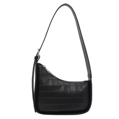 Retro Plaid Saddle Bag Large-Capacity PU Handbag