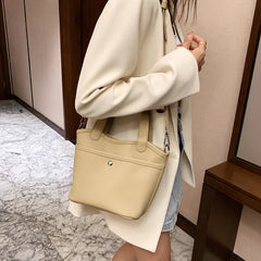Solid Bucket Crossbody Bags for Women Totes Shoulder Bag