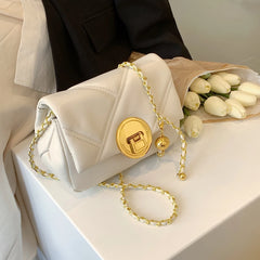 Small Size PU Leather Crossbody Bag Chain Shoulder Handbag Purse
